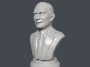 mustafa kemal ataturk 3d printable portrait 3D Print Model