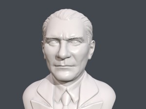 mustafa kemal ataturk 3d printable portrait 3D Print Model