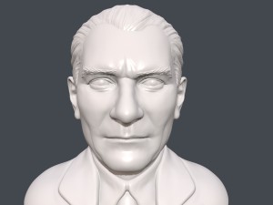 mustafa kemal ataturk 3d printable portrait 3D Print Model