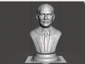 mustafa kemal ataturk 3d printable portrait 3D Print Model