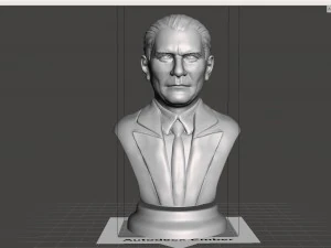 mustafa kemal ataturk 3d printable portrait 3D Print Model