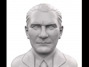mustafa kemal ataturk 3d printable portrait 3D Print Model