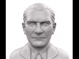 Mustafa Kemal Ataturk Ritratto stampabile in 3D Modello di stampa 3D