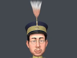 emperor hirohito stylized 3d character rigged animated lowpoly 3D Model