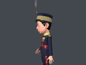 emperor hirohito stylized 3d character rigged animated lowpoly 3D Model
