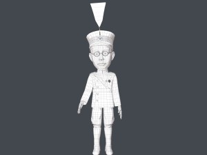 emperor hirohito stylized 3d character rigged animated lowpoly 3D Модель