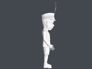 emperor hirohito stylized 3d character rigged animated lowpoly 3D Модель