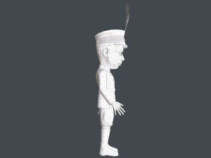 emperor hirohito stylized 3d character rigged animated lowpoly 3D Model