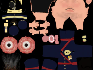 emperor hirohito stylized 3d character rigged animated lowpoly 3D Model