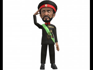 haile selassie low poly game character Model 3D