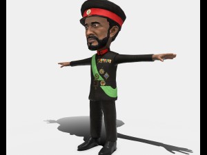 haile selassie low poly game character Model 3D