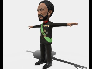 haile selassie low poly game character Model 3D