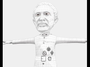 haile selassie low poly game character Model 3D
