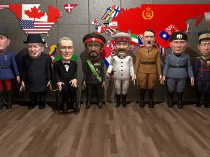 Pacchetto leader stilizzati della seconda guerra mondiale Modello 3D