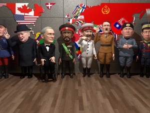 ww2 stylized leaders pack Modelo 3D