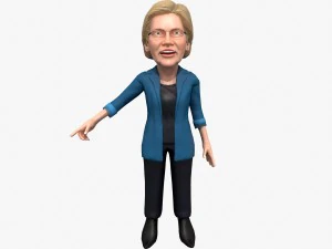 Elizabeth Warren stylizowana na darmową Model 3D