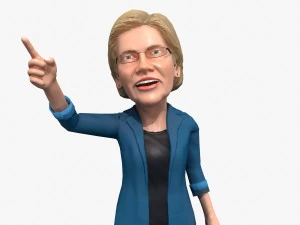 elizabeth warren stylized free 3D Model