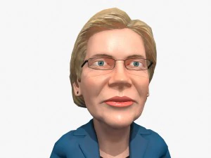 elizabeth warren stylized free 3D Model