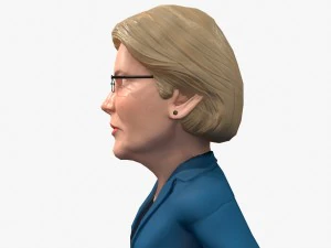 elizabeth warren stylized free 3D Model