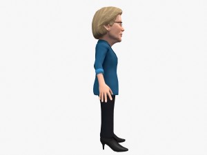 elizabeth warren stylized free 3D 모델