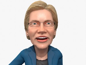 elizabeth warren stylized free 3D 모델