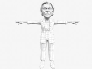 elizabeth warren stylized free 3D 모델