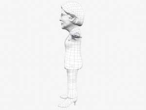 elizabeth warren stylized free 3D 모델