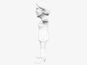 elizabeth warren stylized free 3D Model