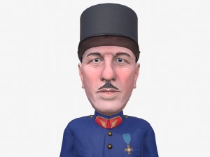 charles de gaulle stylized game ready rigged animated 3d character 3D Model