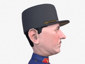 charles de gaulle stylized game ready rigged animated 3d character 3D Model
