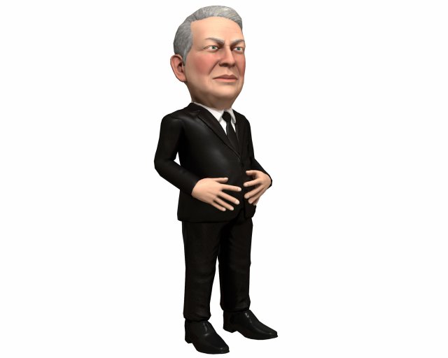 al gore stylized game ready 3D Модель .c4d .max .obj .3ds .fbx .stl .blend 