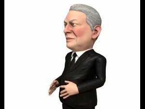 al gore stylized game ready 3D Model