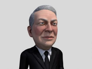 al gore stylized game ready 3D Model