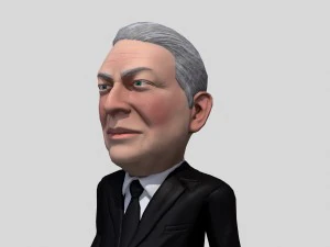 al gore stylized game ready 3D Model