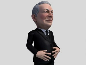 al gore stylized game ready 3D Model