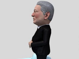 al gore stylized game ready 3D Model