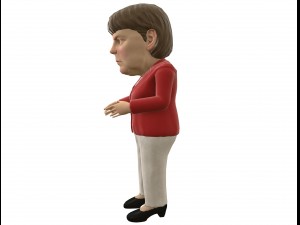 angela merkel stylized game ready rigged animated 3Dモデル