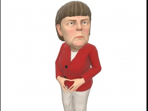 angela merkel stylized game ready rigged animated 3Dモデル
