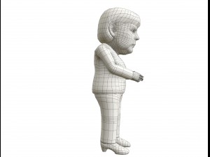 angela merkel stylized game ready rigged animated 3Dモデル