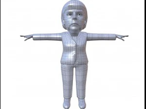 angela merkel stylized game ready rigged animated 3D Model