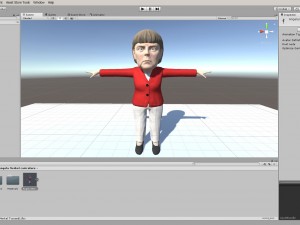 angela merkel stylized game ready rigged animated 3Dモデル