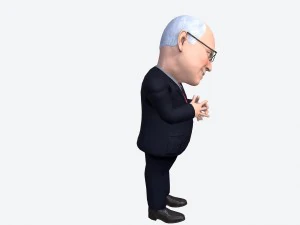 dick cheney stylized game ready 3d character 3D Model