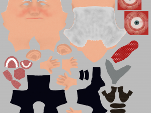 dick cheney stylized game ready 3d character 3Dモデル