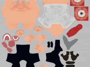 dick cheney stylized game ready 3d character 3D Model