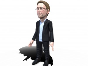 edward snowden stylized game ready 3d character 3D Модель