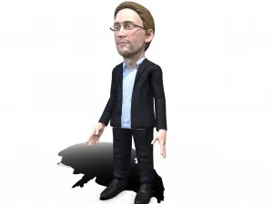 edward snowden stylized game ready 3d character 3D Model