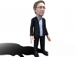 edward snowden stylized game ready 3d character 3D Модель
