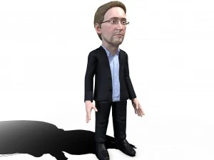 edward snowden stylized game ready 3d character 3D Model