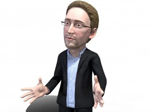 edward snowden stylized game ready 3d character 3D Model