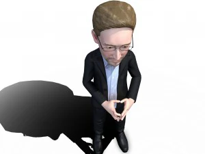edward snowden stylized game ready 3d character 3D Model